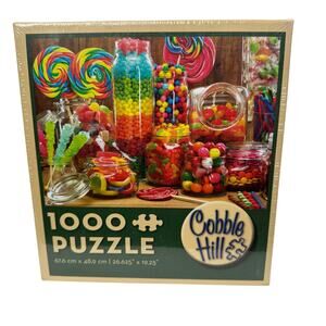 Cobble Hill Candy Jars Lollipops Colorful Jigsaw Puzzle 1000 Piece Sealed New